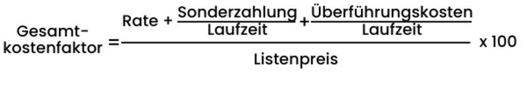 Formel Leasingfaktor-Berechnung mit Sonderzahlung & Überführungskosten