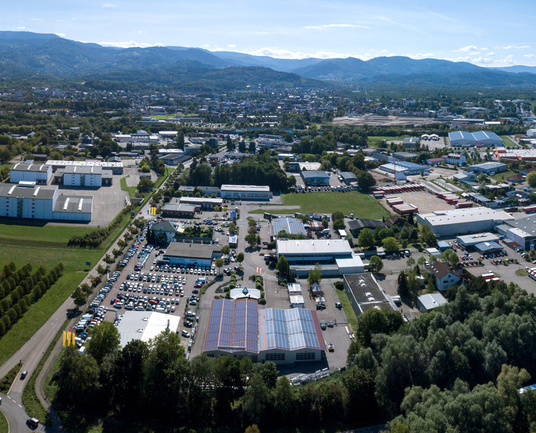 Luftaufnahme Autohaus Tabor