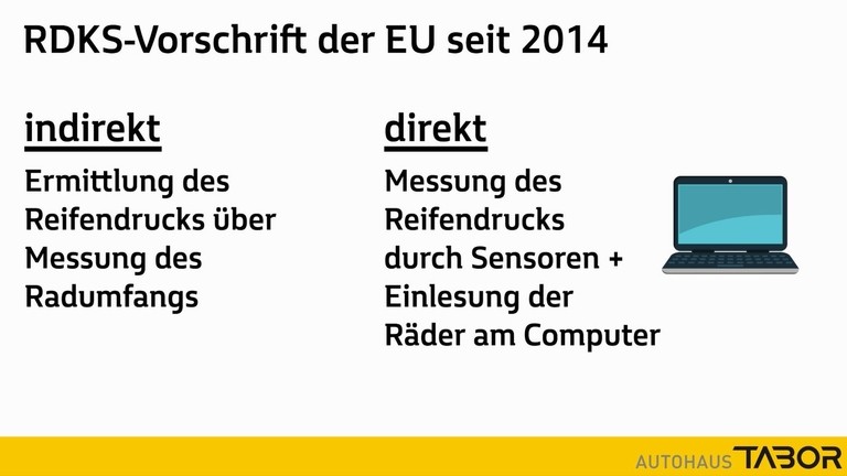 RDKS-Vorschrift in Tabelle